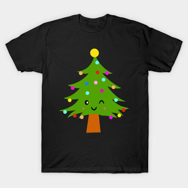 Kawaii Christmas Tree T-Shirt by StacysCellar